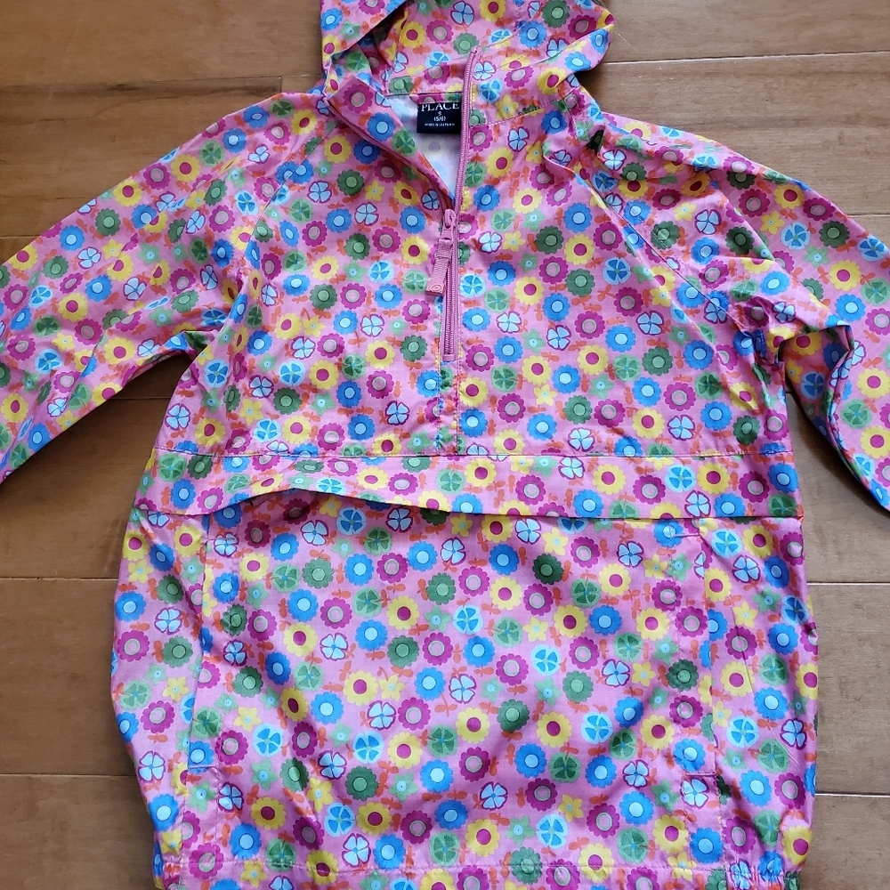 3 for $10 TCP Packable Floral Hooded Windbreaker girls small - Picture 2 of 5